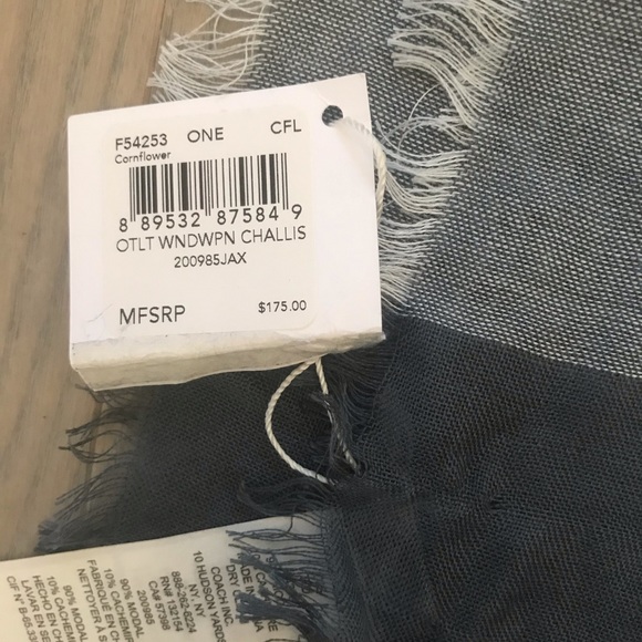 Authentic new blue coach scarf with tags - Picture 4 of 5